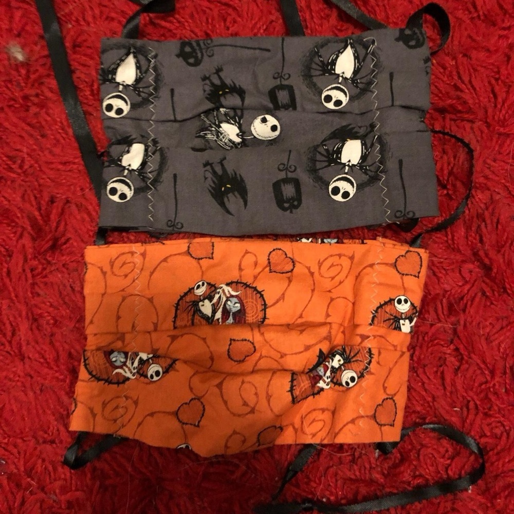 Kids Halloween Themed Face Masks - Orange and Gray
